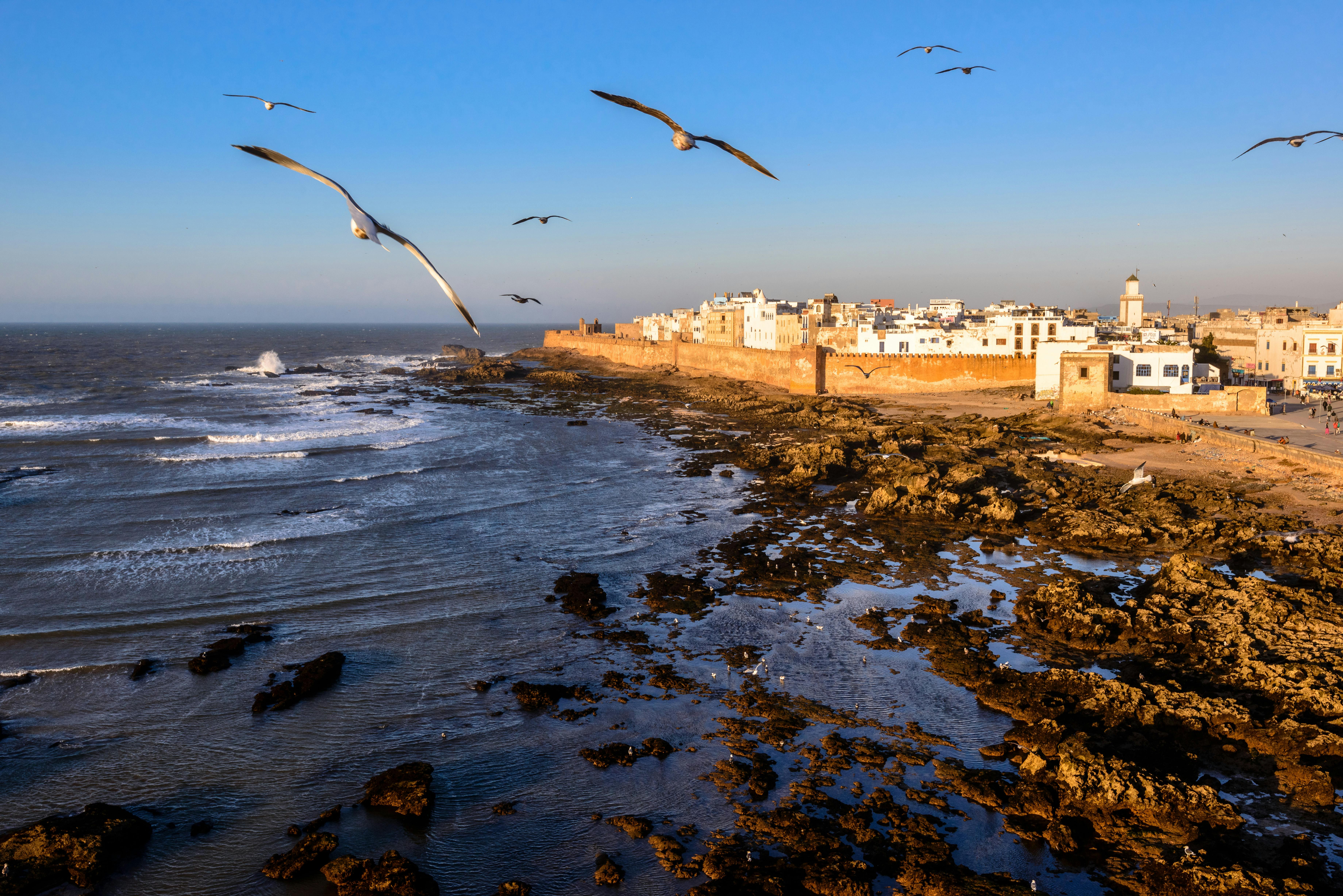 I bastioni storici di Essaouira a picco sull'oceano